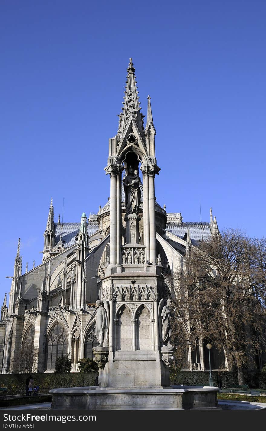 Church building with the blue sky, church tower