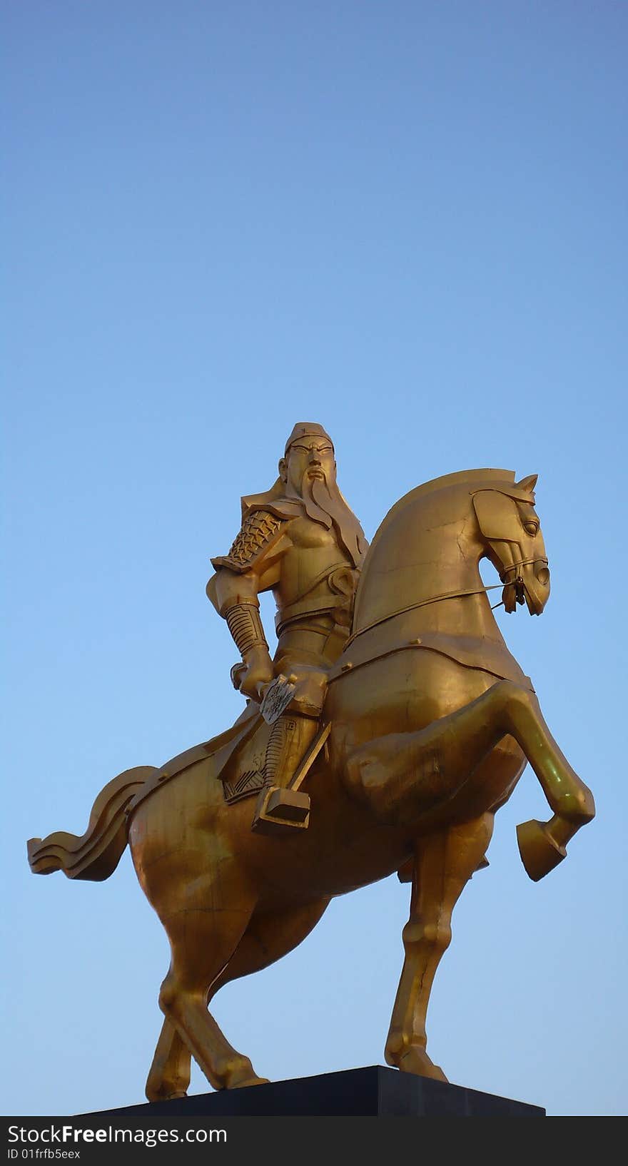 Statue of the ancient hero as well as a buddha named Guanyu or Guangong. Statue of the ancient hero as well as a buddha named Guanyu or Guangong