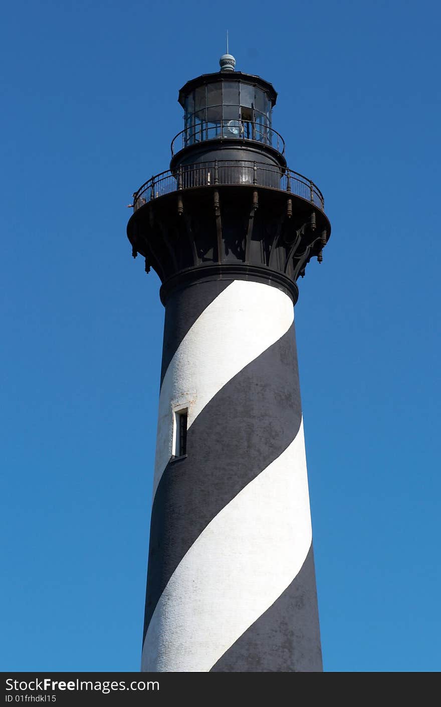 Black & White Brick, Spiral-Striped Lighthouse Built in 1869-1870 Outer Banks, North Carolina