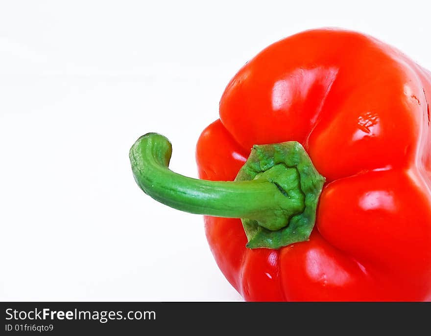 Red paprika isolated on white background. Red paprika isolated on white background