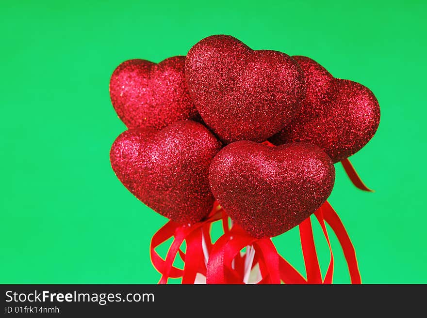 A bouquet of red heart sent to your darling on Happy Valentine's Day.