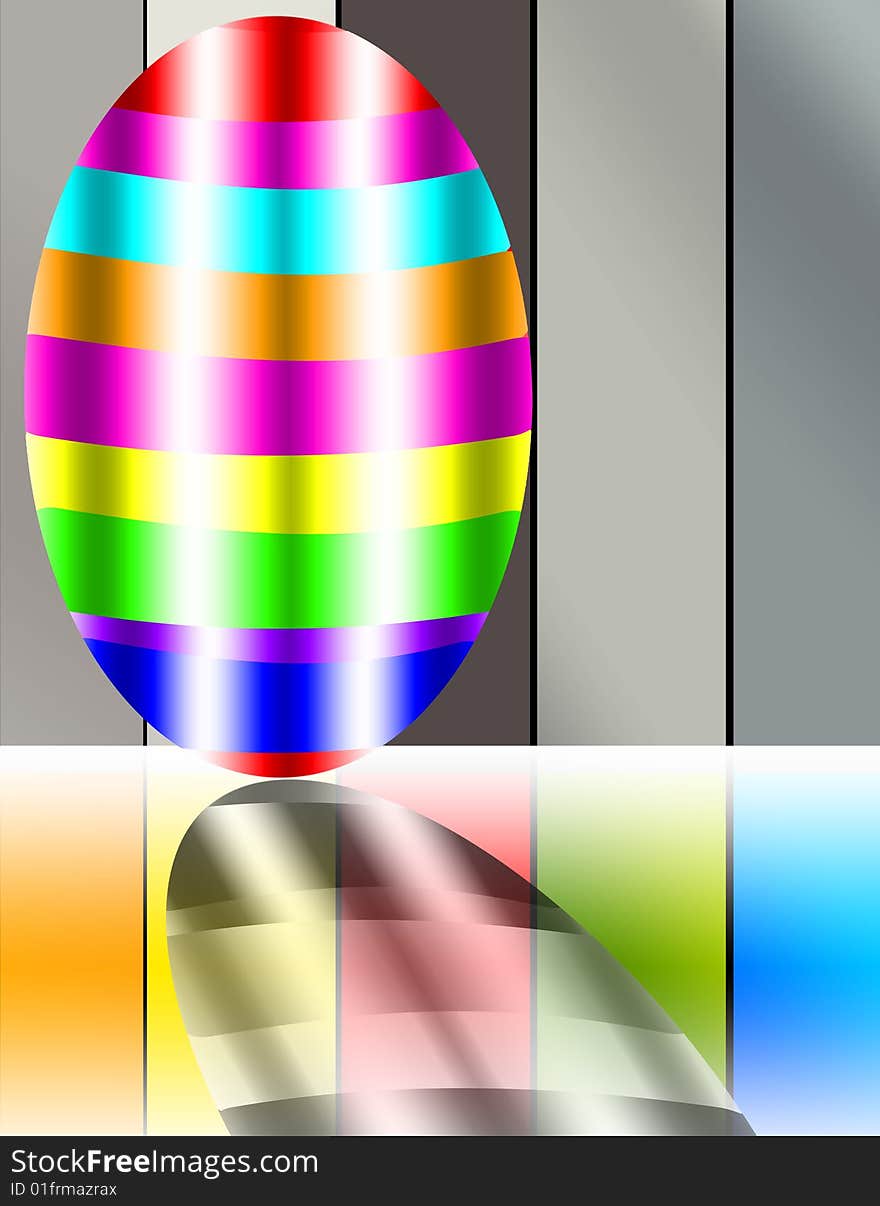 A colors egg on a background. A colors egg on a background