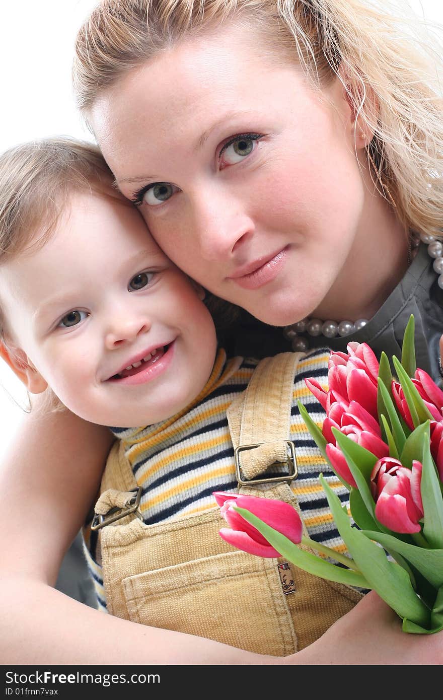 Young mother with cute little daughter. Young mother with cute little daughter