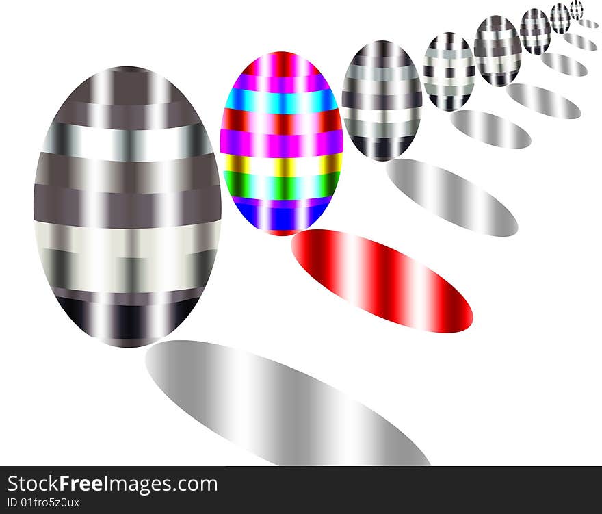 Illustration of abstract easter eggs