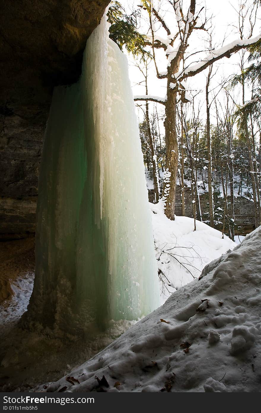 Frozen Waterfall Ice Column