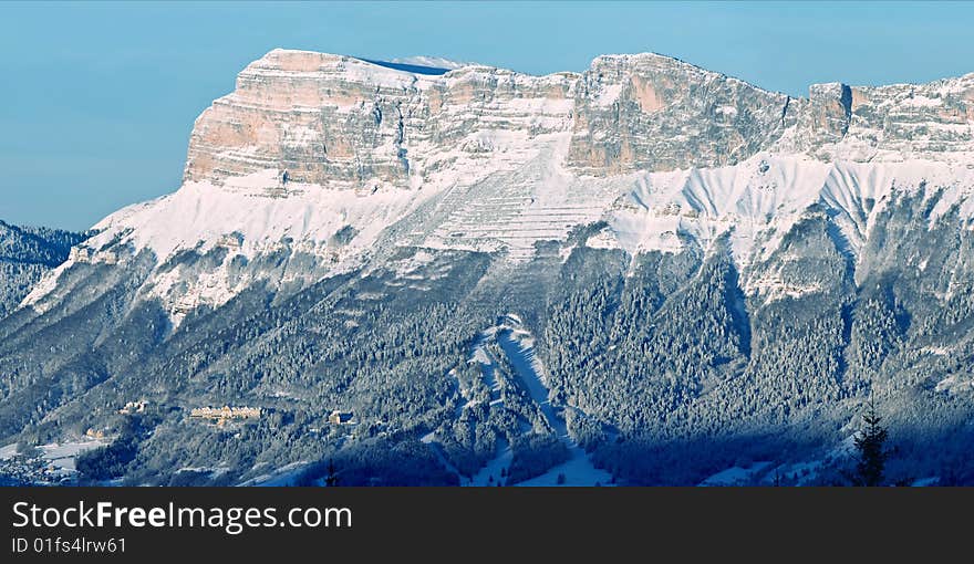 Winter in French alps