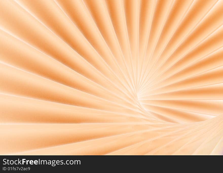 Abstract orange waves composition. 3d.