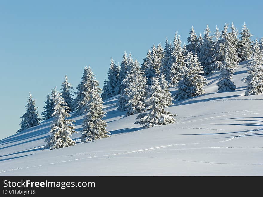 Winter in French alps