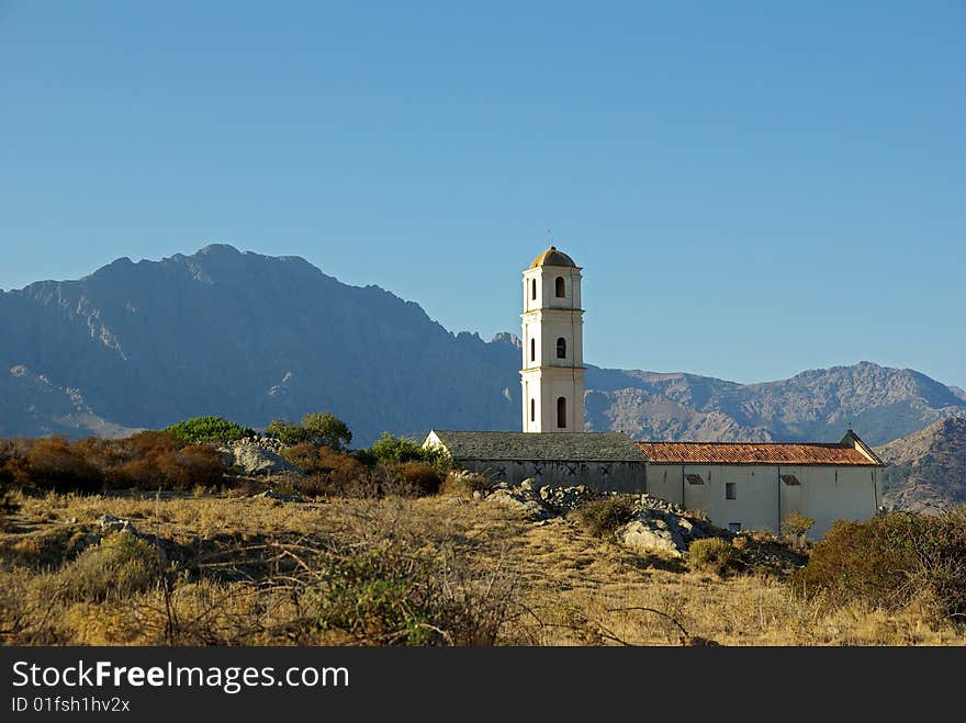 old church in corsica island. old church in corsica island