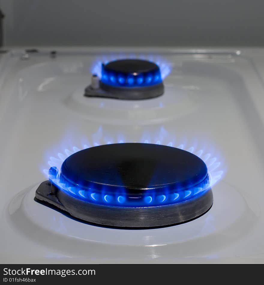 Blue flame of natural gas. Blue flame of natural gas