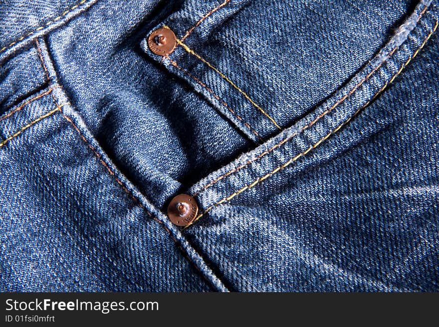 Closeup of blue denim jeans. Closeup of blue denim jeans