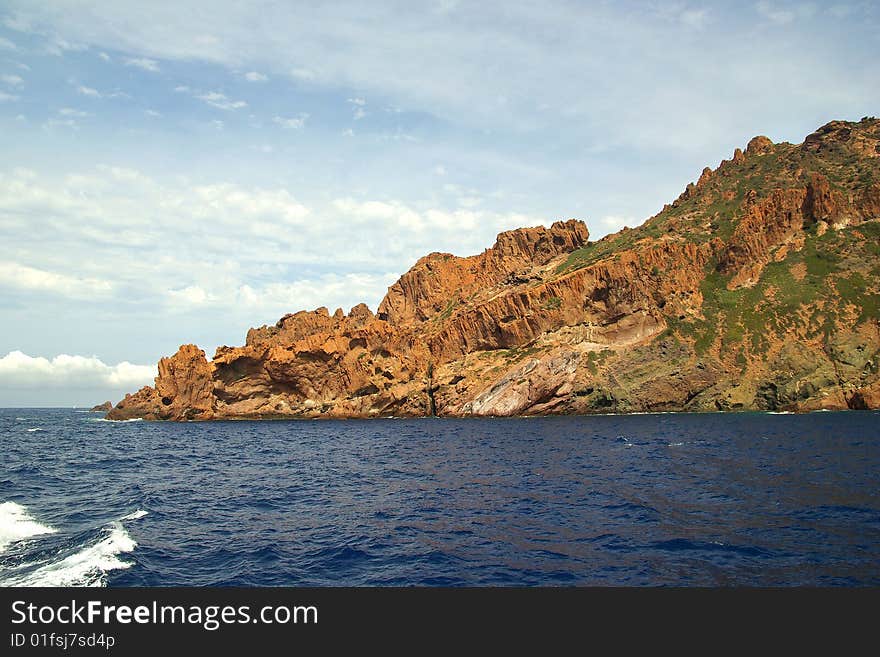 the natural reserve of Scandola in Corsica. the natural reserve of Scandola in Corsica