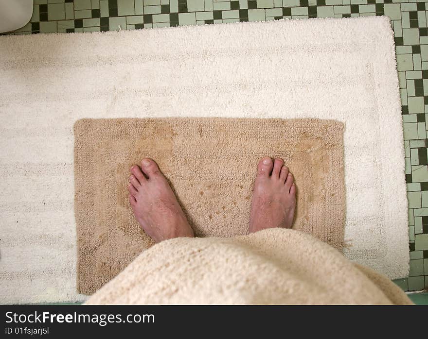 Overhead View Of A Man S Feet