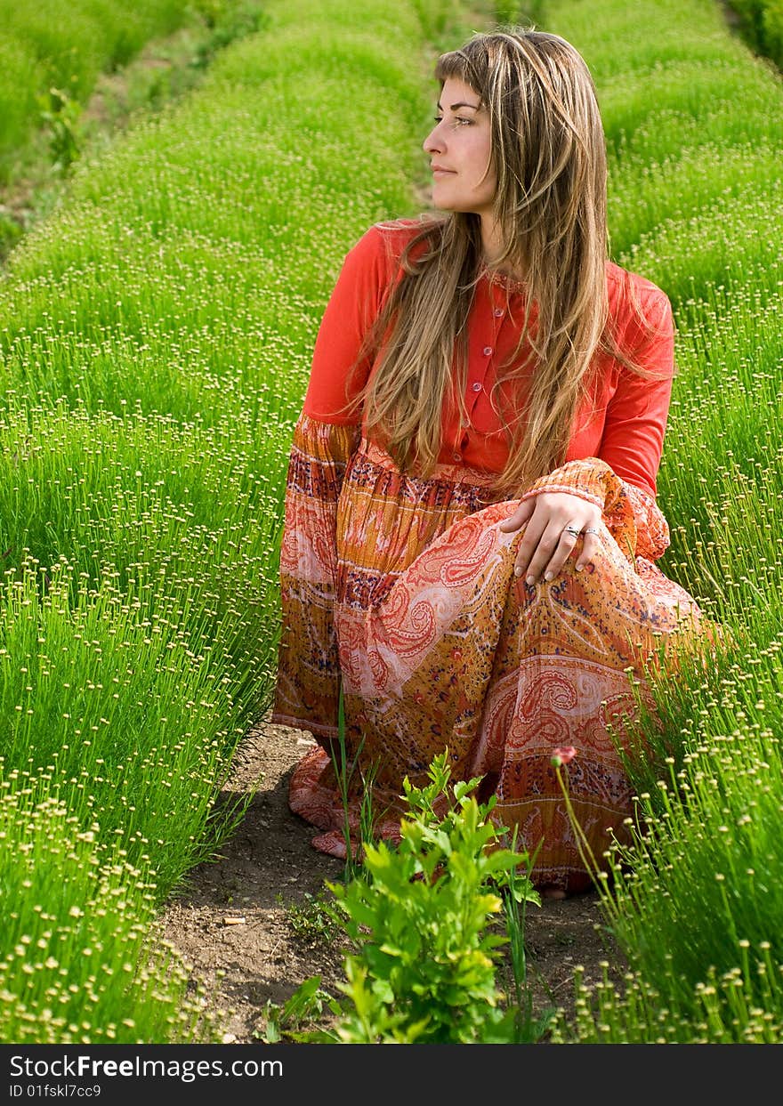 Girl in field