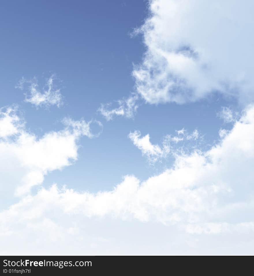 Beautiful summer cloudscape. 3d image. Beautiful summer cloudscape. 3d image