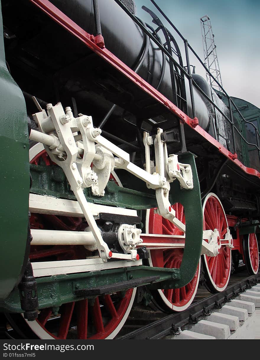 Steam locomotive details. Samara locomotive depot