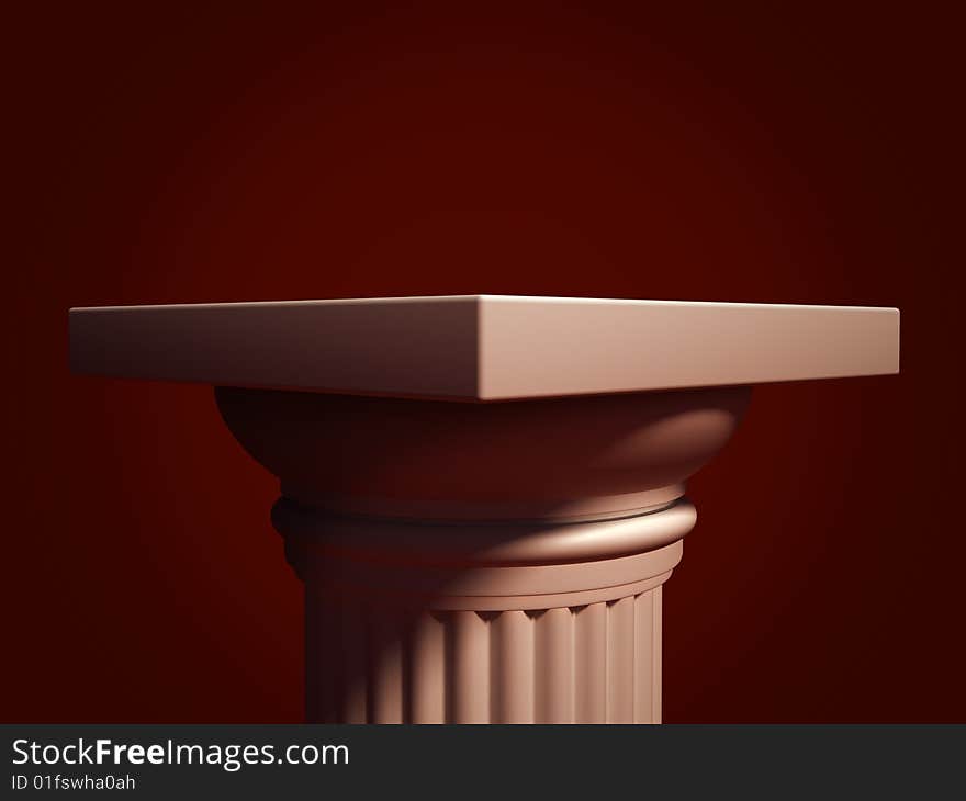 Column on red