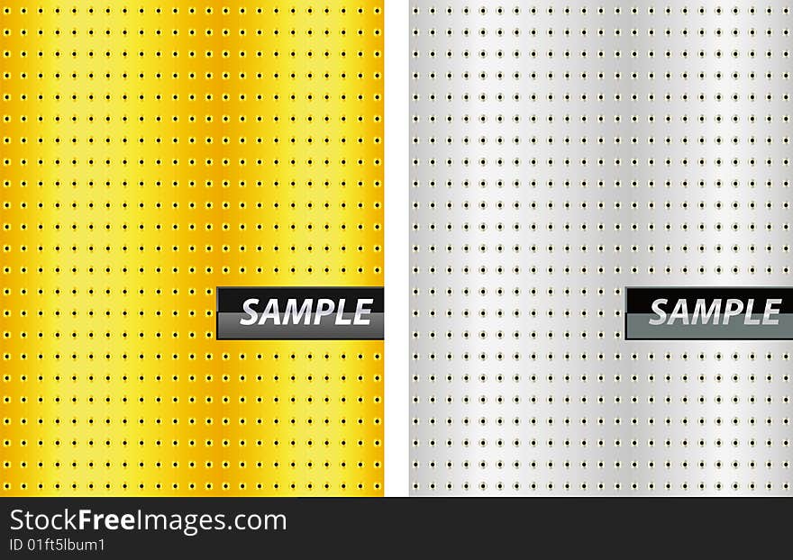 Letterhead abstract design blank silver and gold colors 2 variants. Letterhead abstract design blank silver and gold colors 2 variants