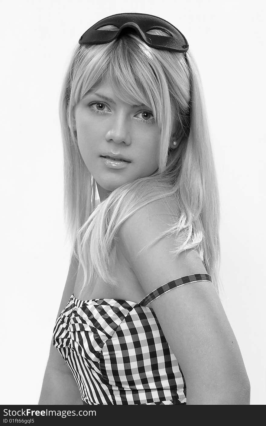 Young woman on a white background. Young woman on a white background