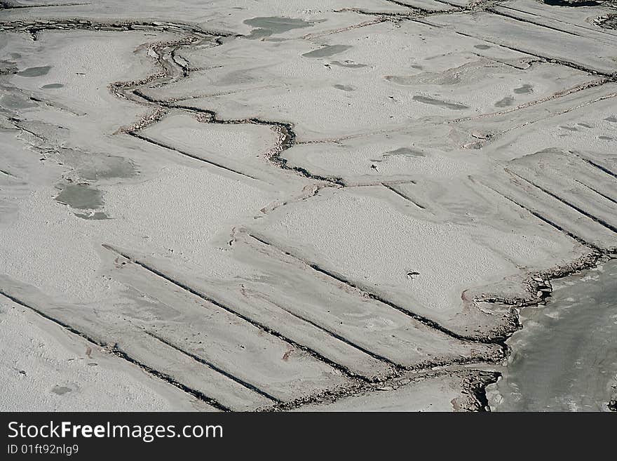 Aerial View of Water and Ice