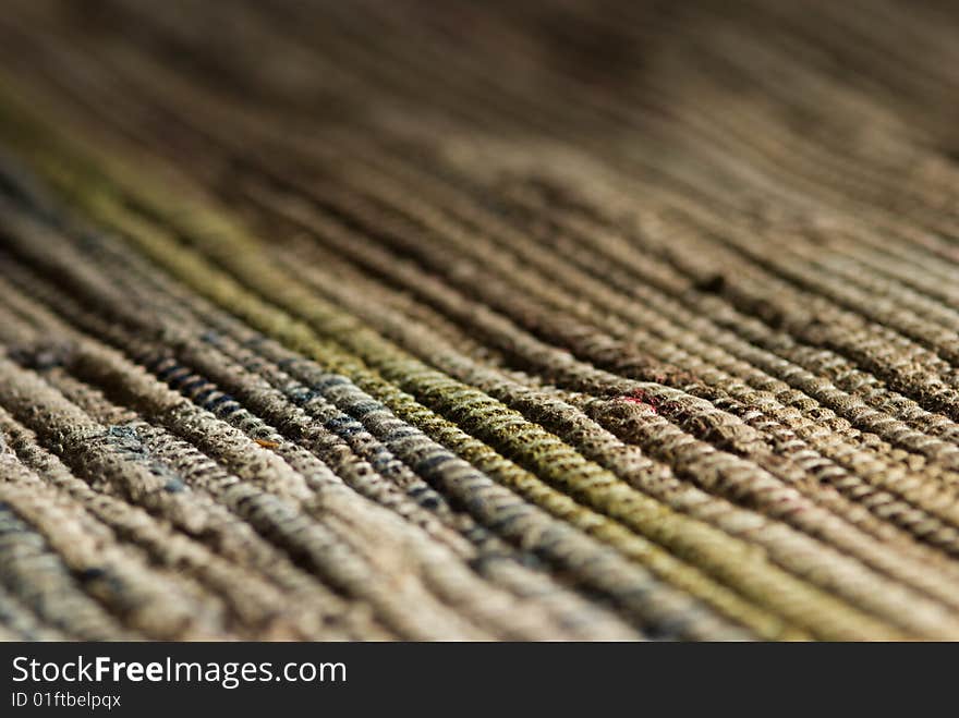 Mat made of a large number of threads (soft focus)