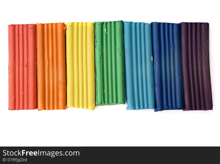 Rainbow from color plasticine