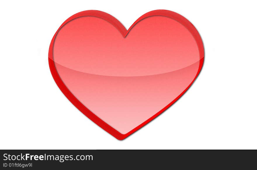 Red Glossy Heart