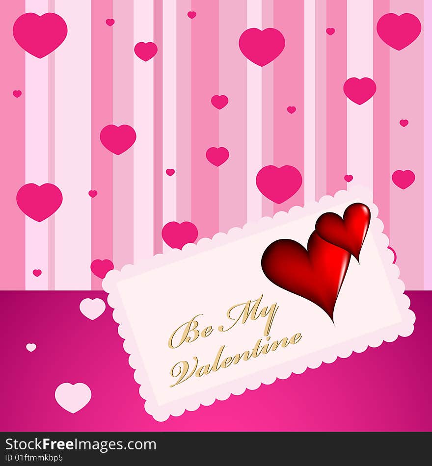 Vector illustration of beautifull red heart as love card