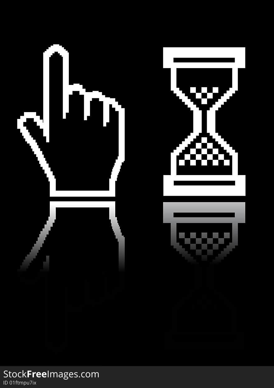 Vector illustration of hand cursors