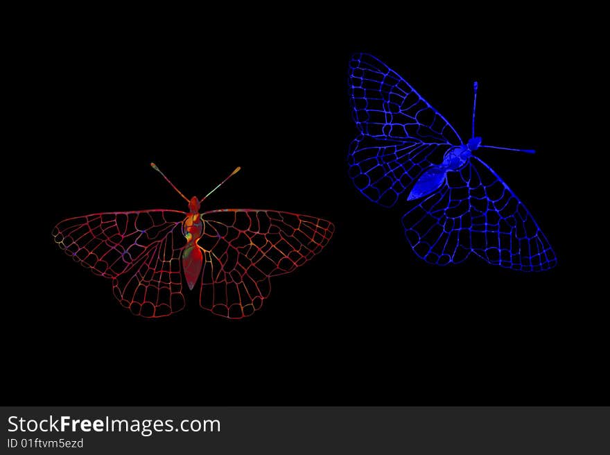 An illustration based on a macro photo of a butterfly, Hypodryas Maturna, commonly known as Scarce Fritillary.