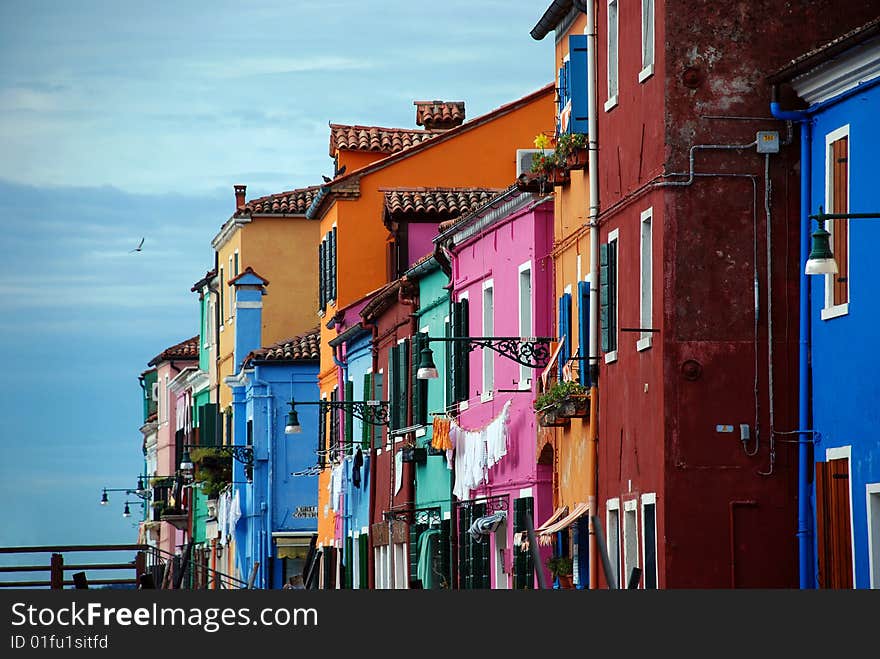 Island of Burano, Venice, Italy. Island of Burano, Venice, Italy