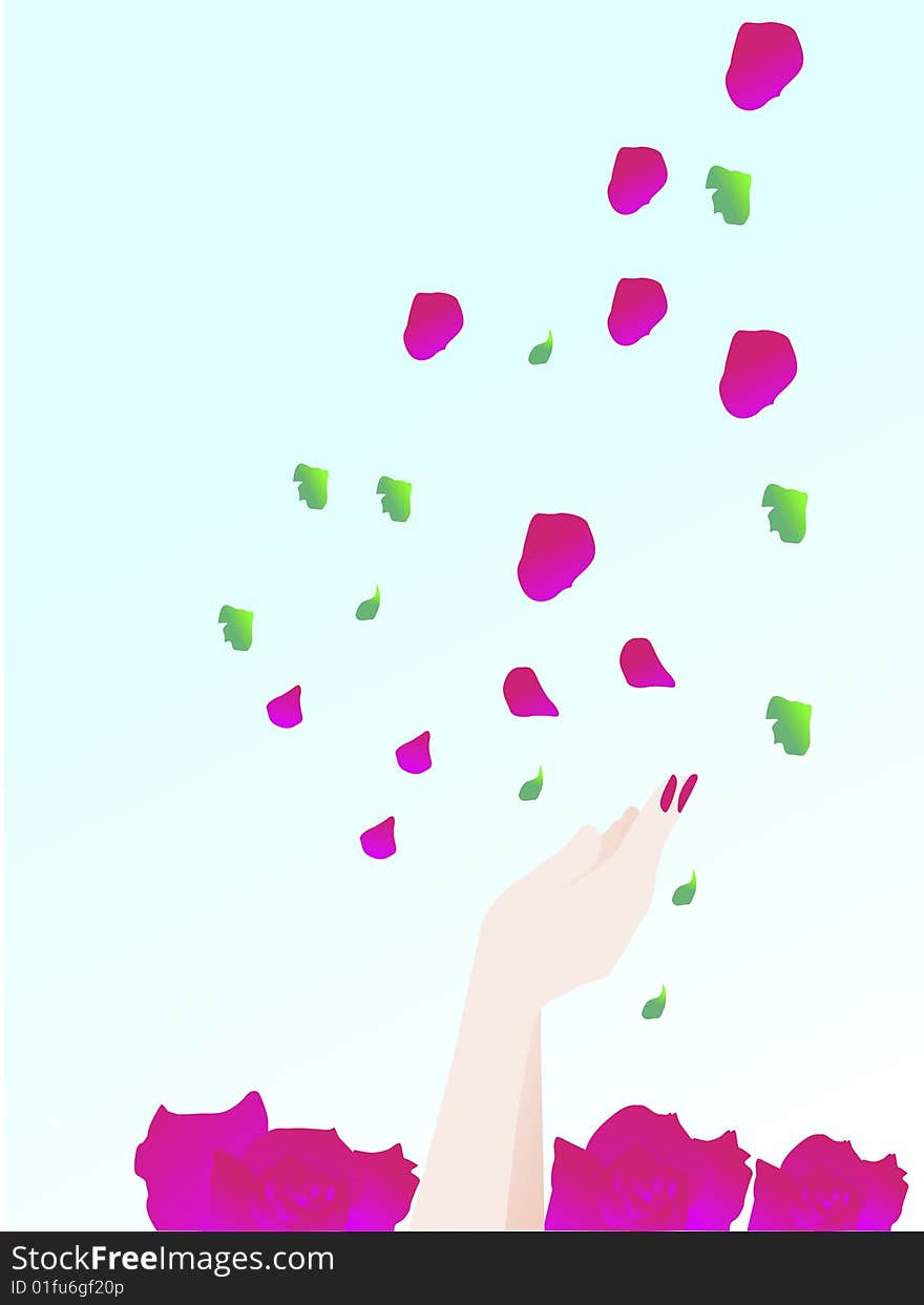 Hand Catching Petals