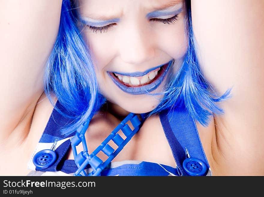 Happy Blue Girl