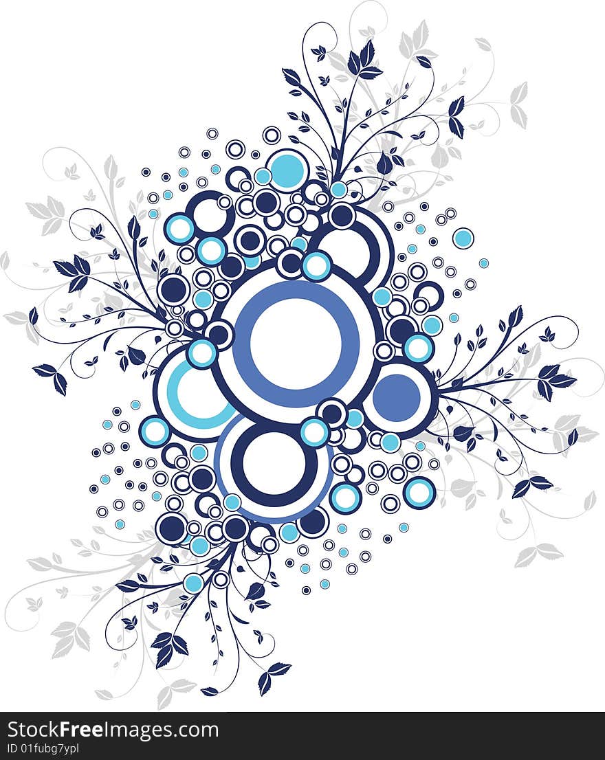 The vector illustration contains the image of floral background