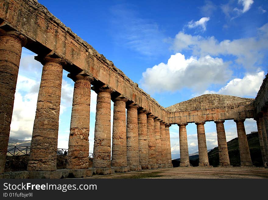 Columns, Segesta s Greek temple, Sicily