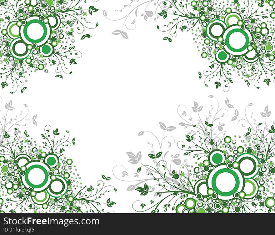 The vector illustration contains the image of spring background