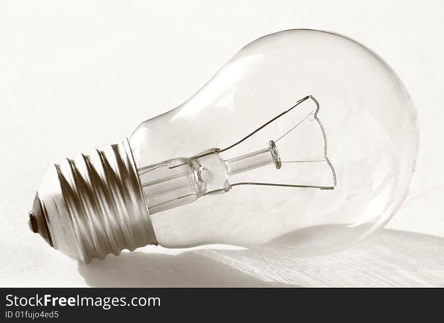 Light bulb isolated on white background