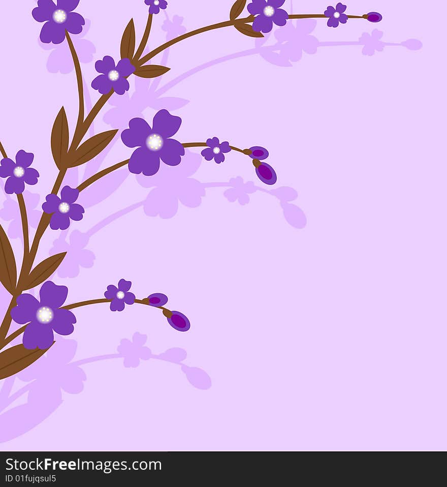 Branch of a plant, the Japanese style, background