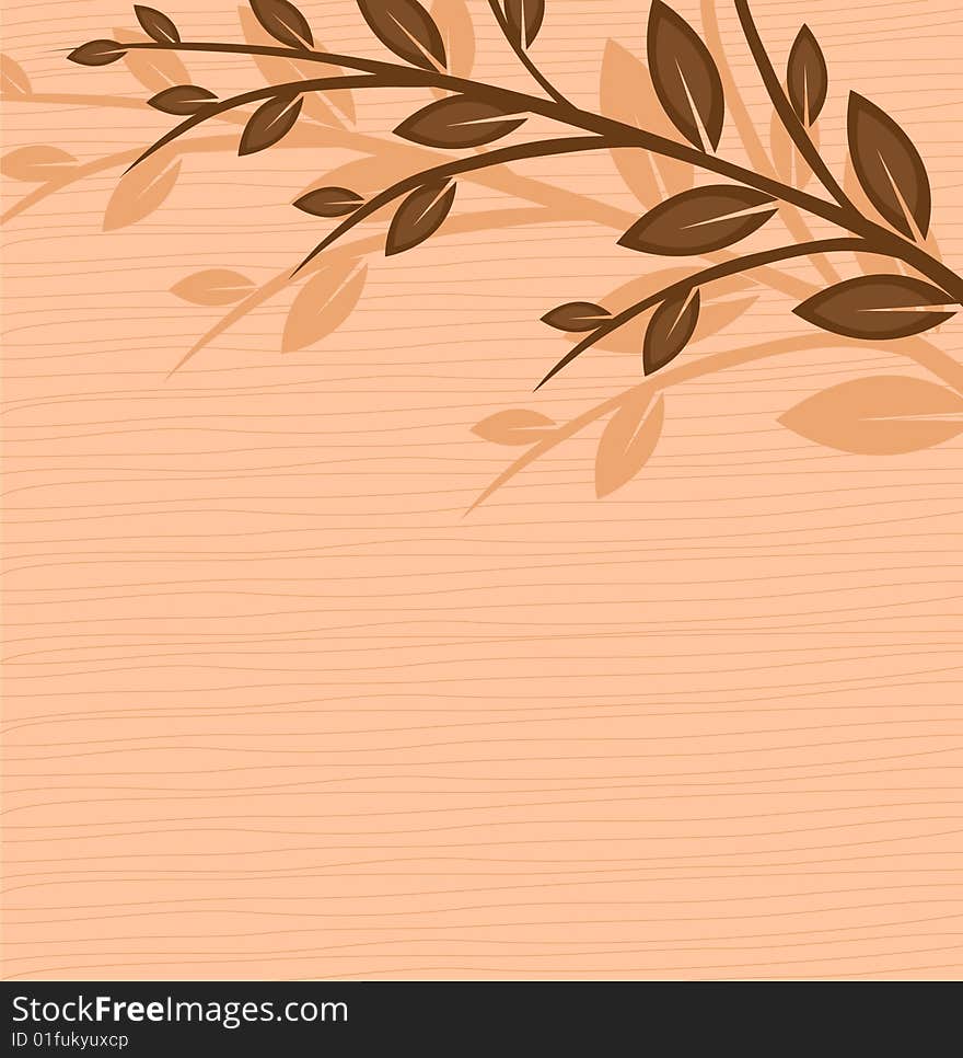 Branch of a plant, the Japanese style, background