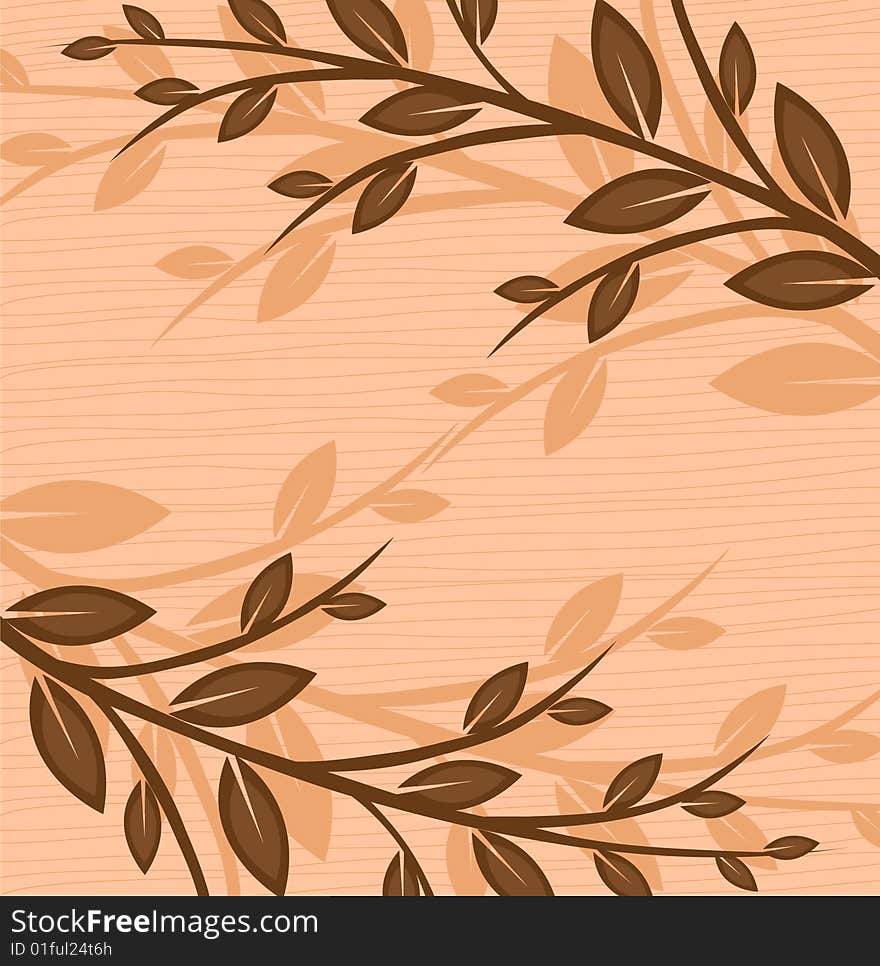 Branch of a plant, the Japanese style, background