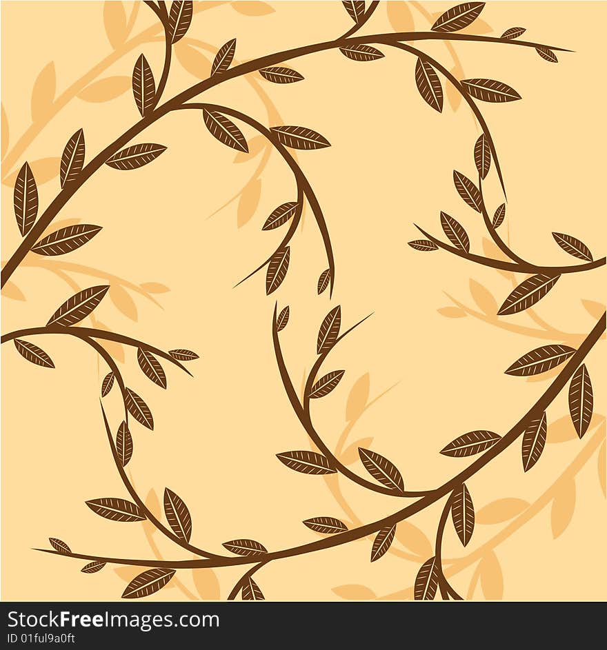 Branch of a plant, the Japanese style, background