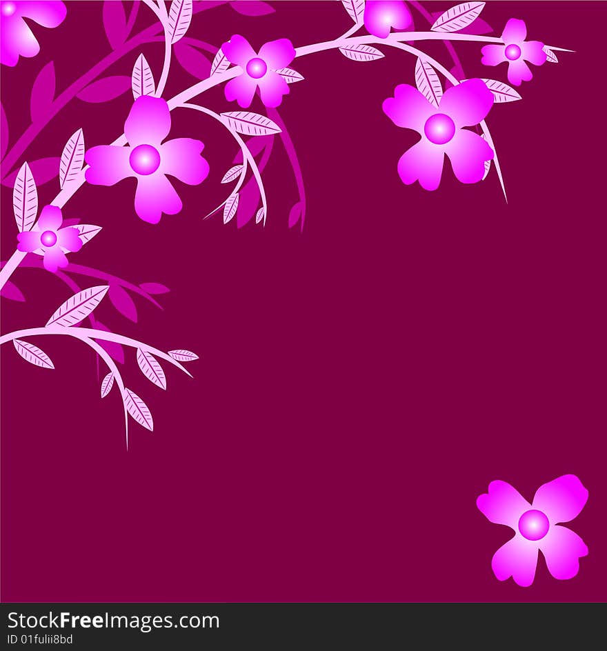 Branch of a plant, the Japanese style, background