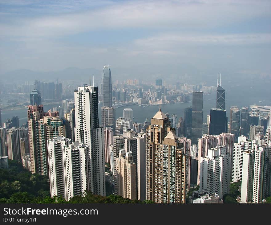 A view of the city of hong kong china