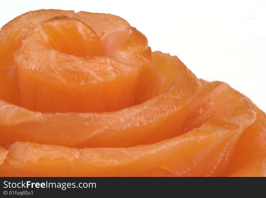 Fillet of a smoked salmon.