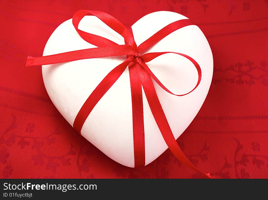 Heart with red tape valentine s day