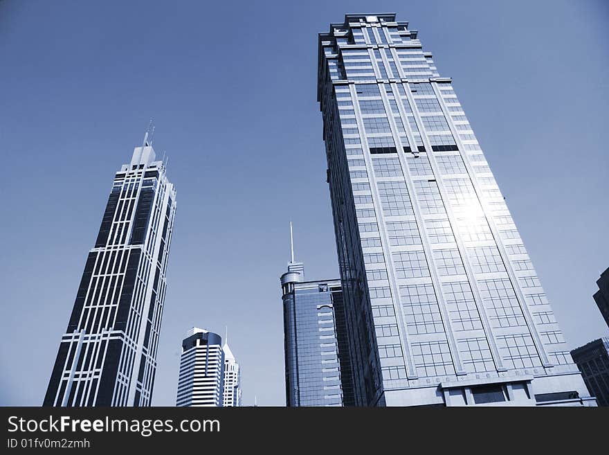 The modern building in shanghai.