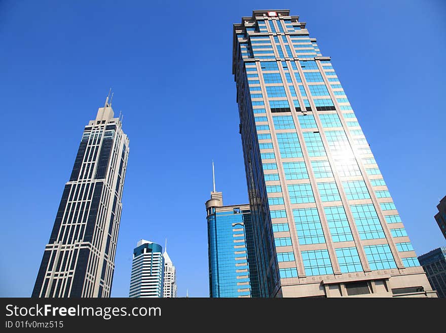 The modern building in shanghai.