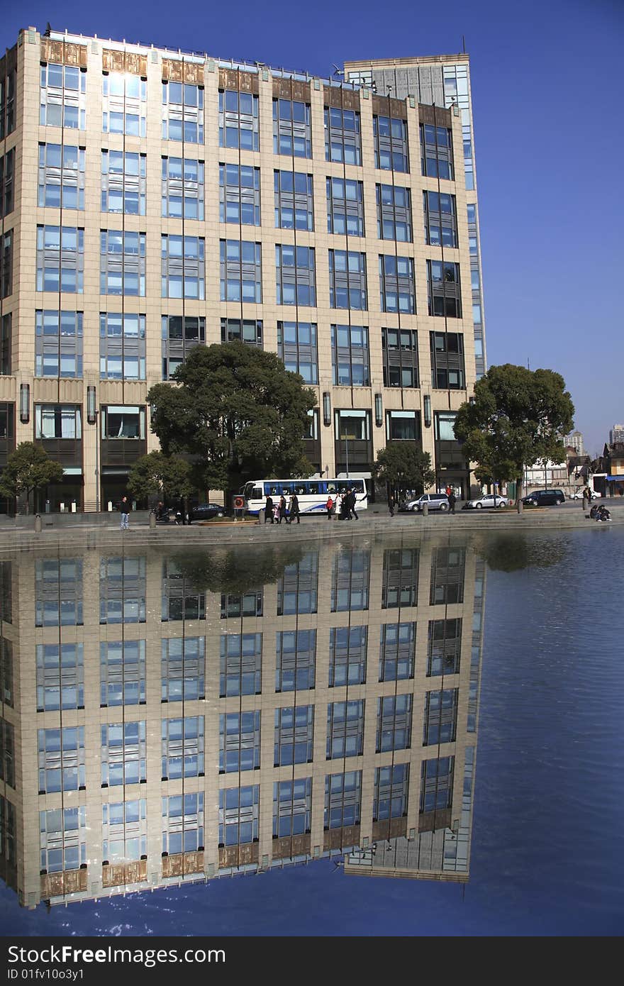 The modern building in shanghai.