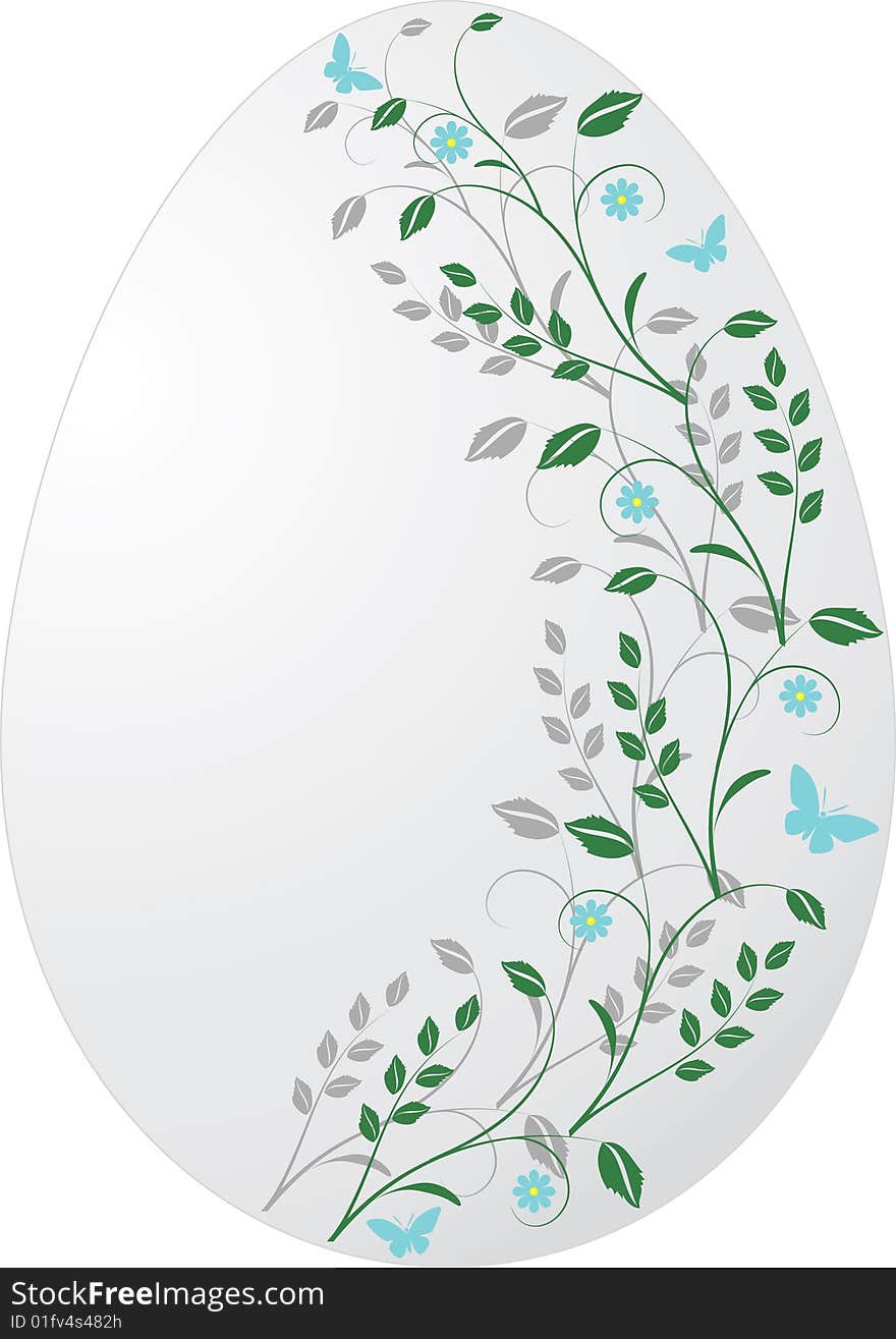 The vector illustration contains the image of egg