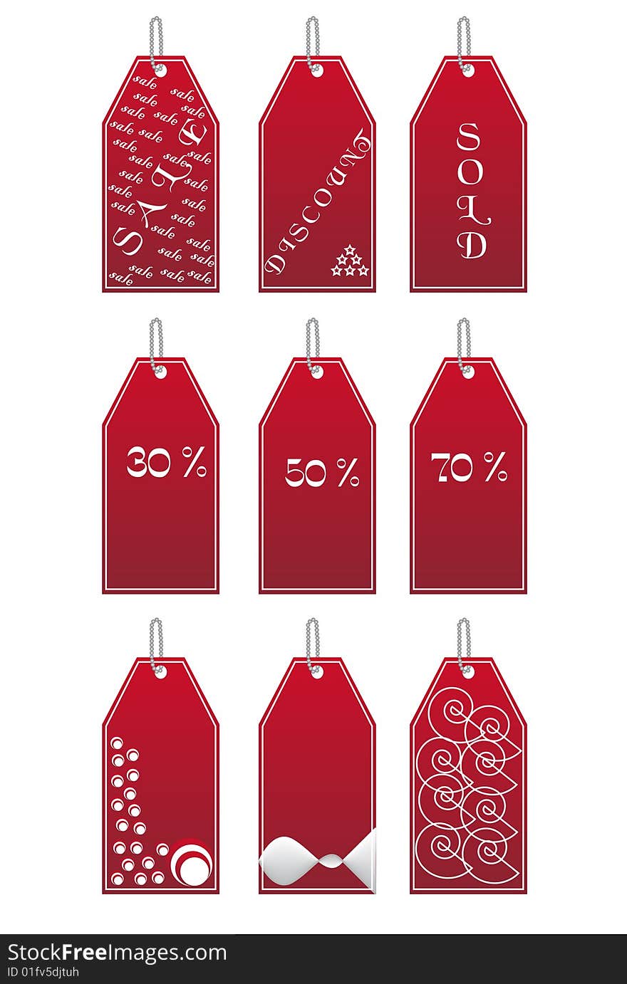 Vector illustration of labels for sale